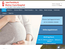 Tablet Screenshot of jainfertility.com